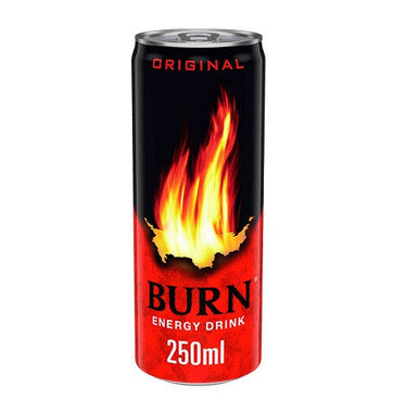Burn Energy Drink 250ml caffeine energy beverage compact can Energy Drinks global performance drink