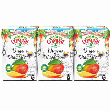 Compal Origens Mango Nectar 3x200ml multipack tropical fruit juice drink