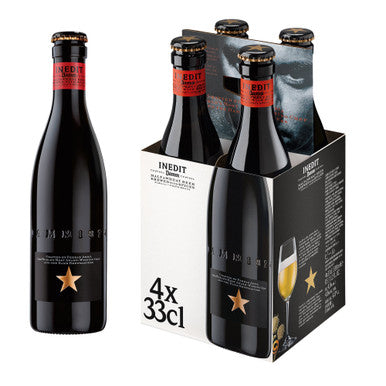 Inedit Estrella Damm – 4 x 330ml Bottles (4.8% ABV) | Premium Spanish Gastronomic Beer
