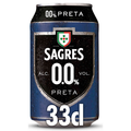 Sagres Black Non-Alcoholic Beer – 330ml Bottle (0.0% ABV) | Alcohol-Free Portuguese Dark Lager