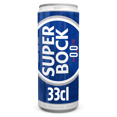 Super Bock Non-Alcoholic Beer – 330ml Bottle (0.0% ABV) | Crisp Alcohol-Free Lager
