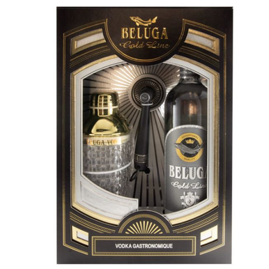 Beluga Gold Line Vodka with Shaker Gift Set 700ml 40% ABV