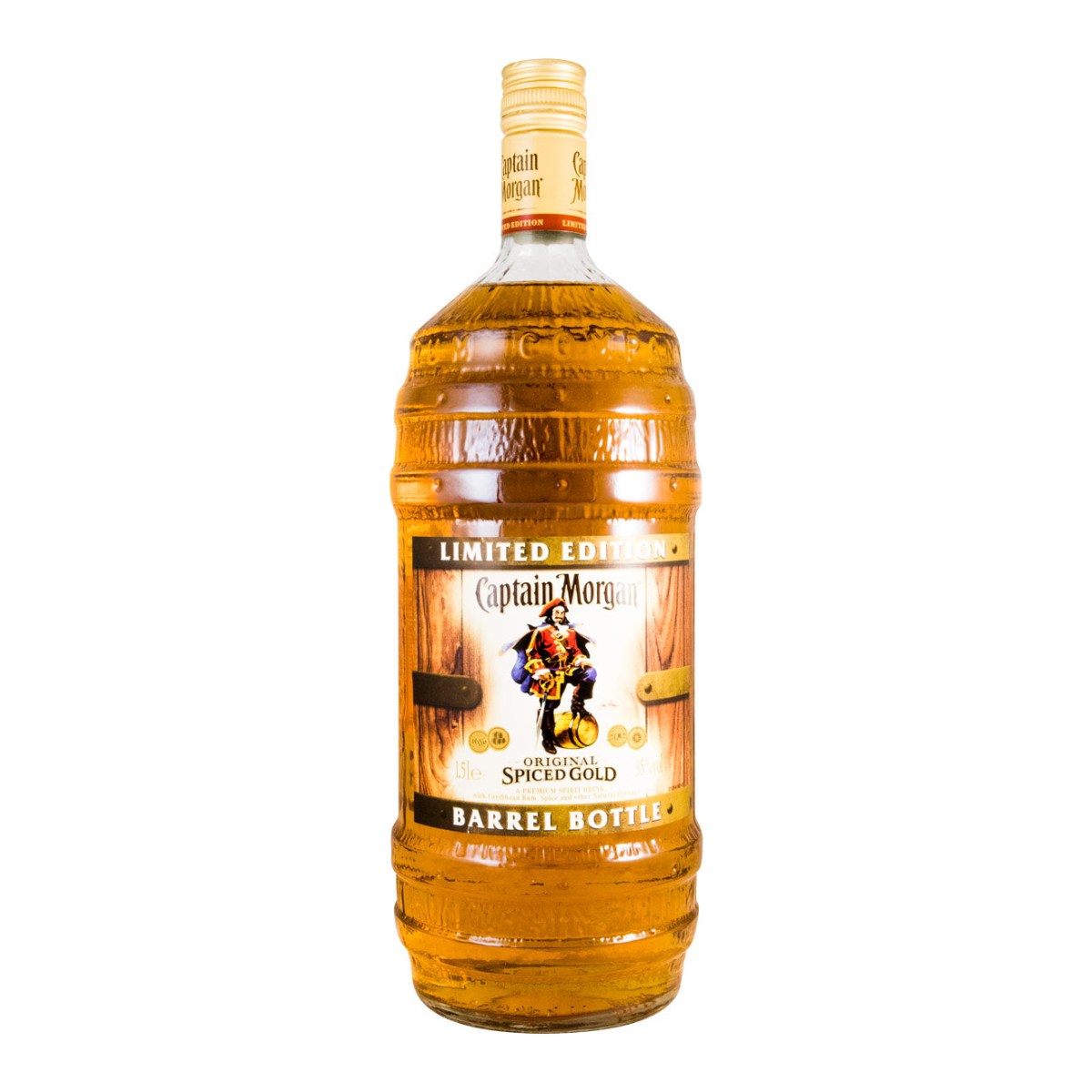Captain Morgan Spiced Gold Barrel Bottle Spirit Drink 1.5L 35% ABV