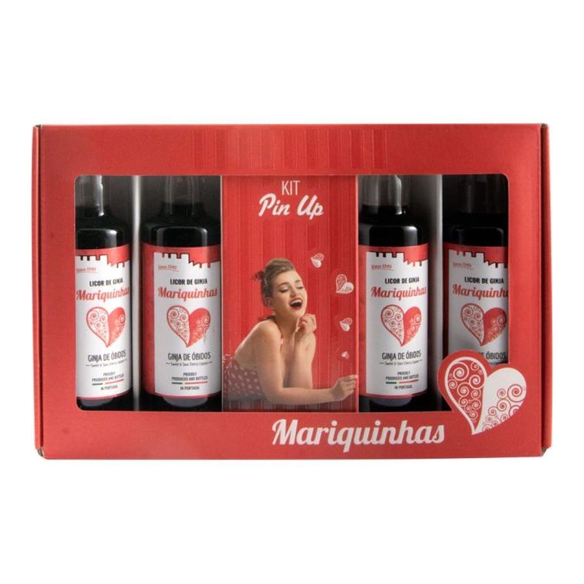 Mariquinhas Pin Up Ginja de Óbidos Miniatures 4 x 40ml 18% ABV
