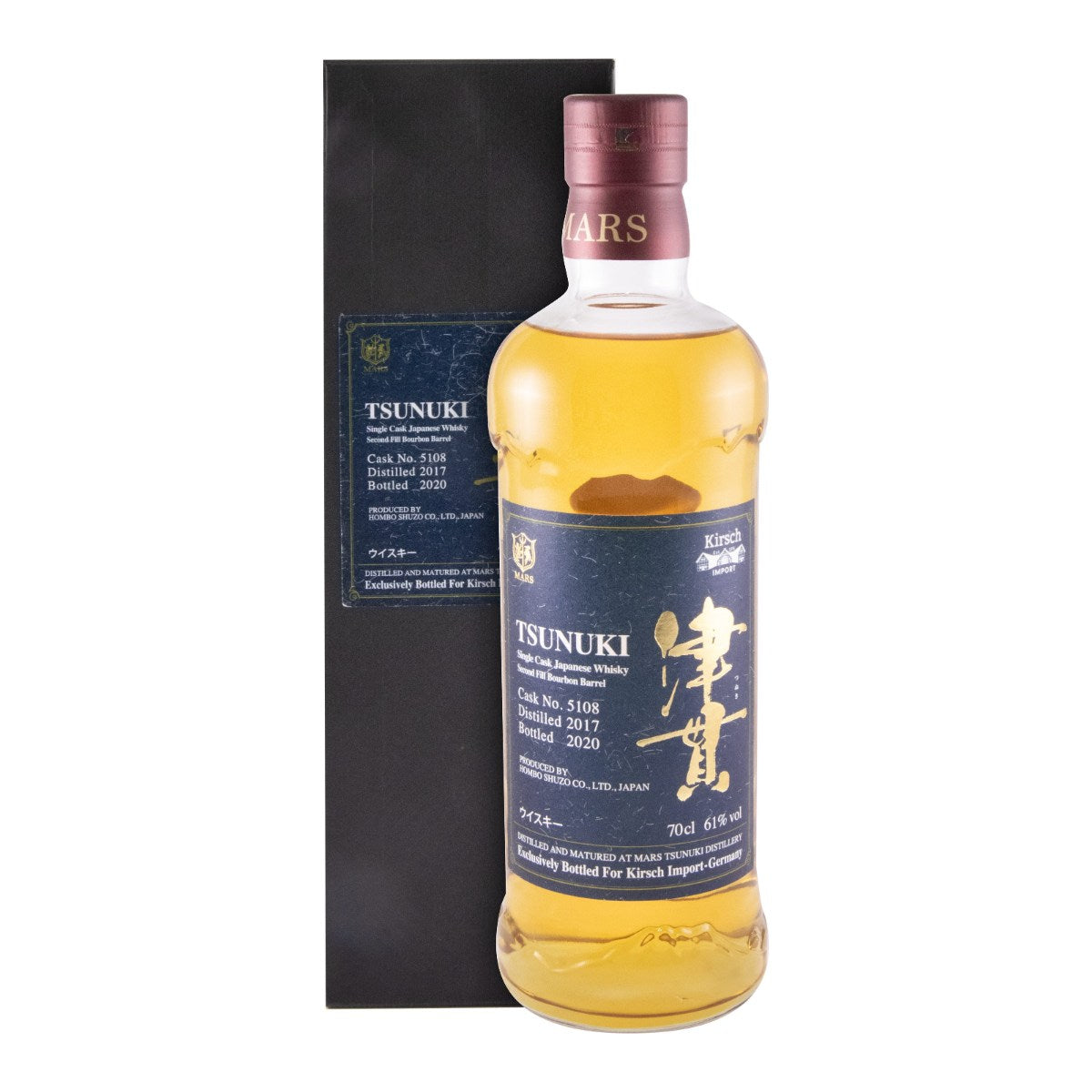 Mars Tsunuki 2017 Single Cask No. 5108 Single Malt Japanese Whisky 700ml 61% ABV