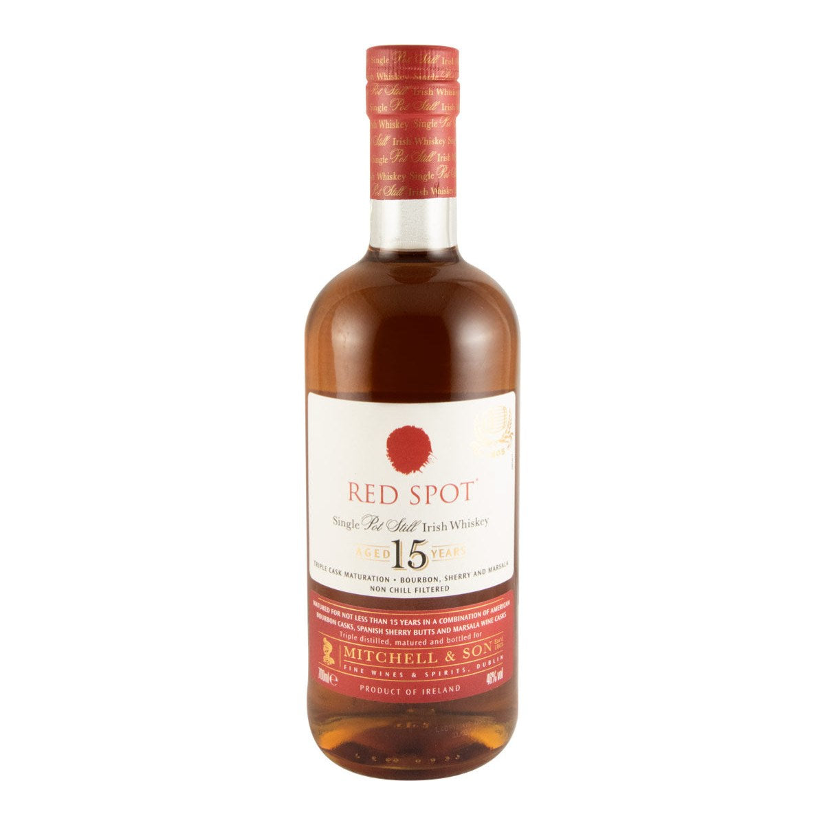 Red Spot 15 Year Old Single Pot Still Irish Whiskey 700ml 46% ABV