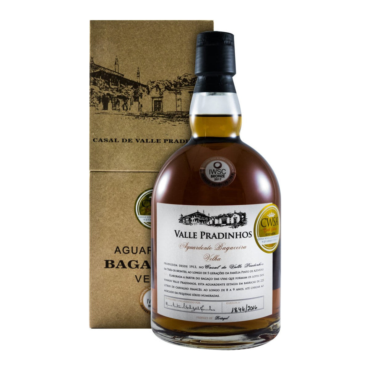 Valle Pradinhos Velha Aguardente Bagaceira 700ml 50% ABV